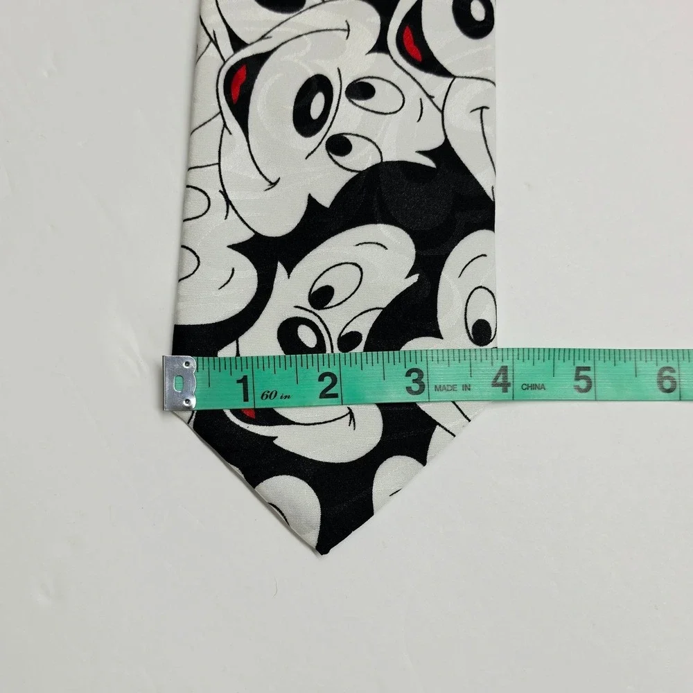 Disney Mickey Mouse Necktie Mens Vintage Black White Balancine Tie Works